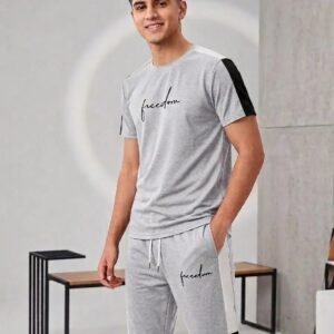 2-pcs Men's Polyester Freedom Printed Tracksuit