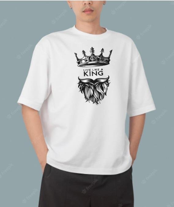 Premium Men’s Printed Cotton Tracksuit – Stylish Casual Wear Black Crown Beard Live Like King